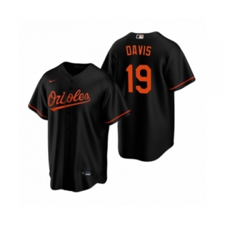 Men's Baltimore Orioles #19 Chris Davis Nike Black Replica Alternate Jersey