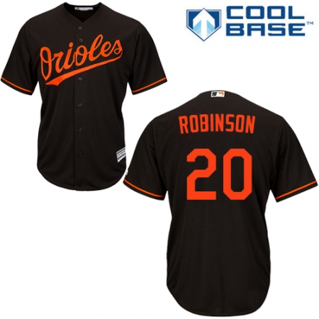 Youth Majestic Baltimore Orioles #20 Frank Robinson Authentic Black Alternate Cool Base MLB Jersey