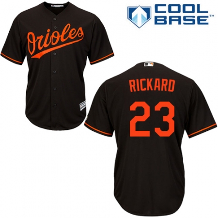 Youth Majestic Baltimore Orioles #23 Joey Rickard Authentic Black Alternate Cool Base MLB Jersey