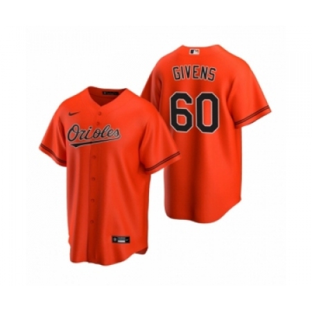 Men's Baltimore Orioles #60 Mychal Givens Nike Orange 2020 Replica Alternate Jersey