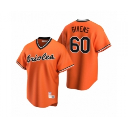 Men's Baltimore Orioles #60 Mychal Givens Nike Orange Cooperstown Collection Alternate Jersey