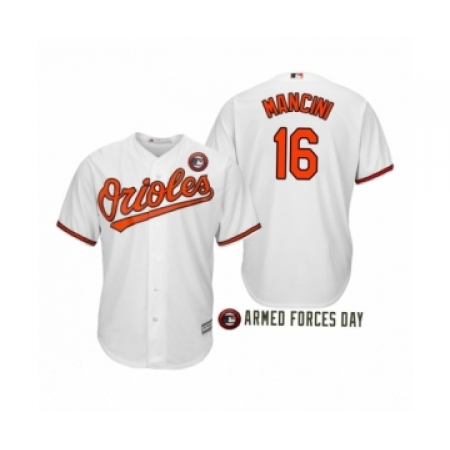 Men's Baltimore Orioles 2019 Armed Forces Day #16 Trey Mancini White Jersey