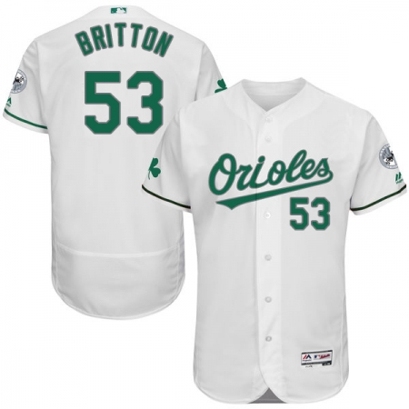 Men's Majestic Baltimore Orioles #53 Zach Britton White Celtic Flexbase Authentic Collection MLB Jersey